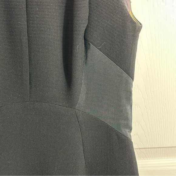 Ted Baker size 1 (US 2-4) black textured dress, vibrant lemon/bee lining - Picture 2 of 16